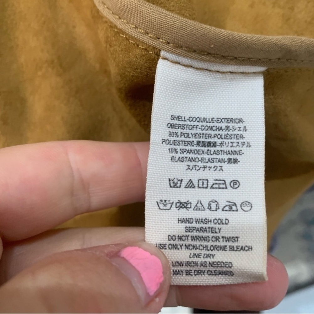 ✅ Free People Jacket Meadow Faux Suede in Sand Brown - Picture 10 of 12